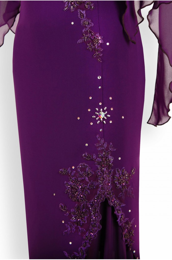 Rochie Eleganta Mov Lunga de Seara Soacra Nasa Marimi Mari XXL