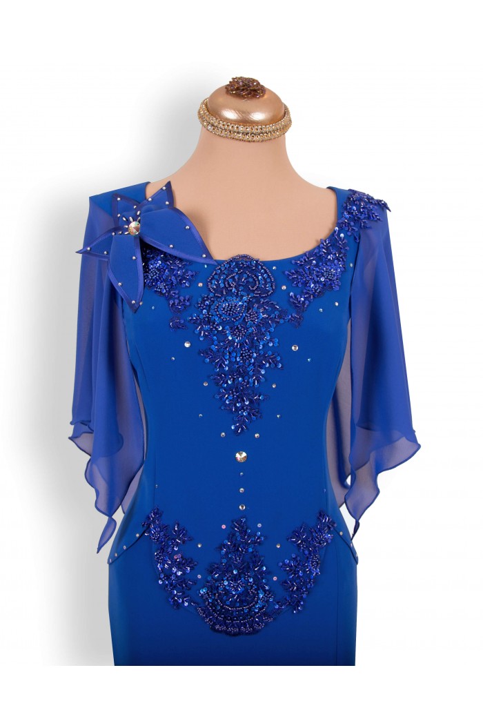 Rochie de Seara Eleganta Lunga Albastra Marimi Mari XXL 2024