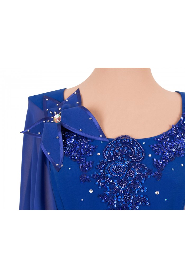 Rochie de Seara Eleganta Lunga Albastra Marimi Mari XXL 2024