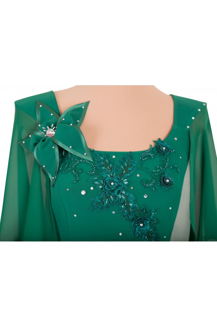 Rochie Lunga Verde Eleganta de Nunta Ocazie - Marimi Mari XXL
