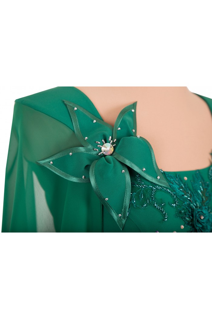 Rochie Lunga Verde Eleganta de Nunta Ocazie - Marimi Mari XXL