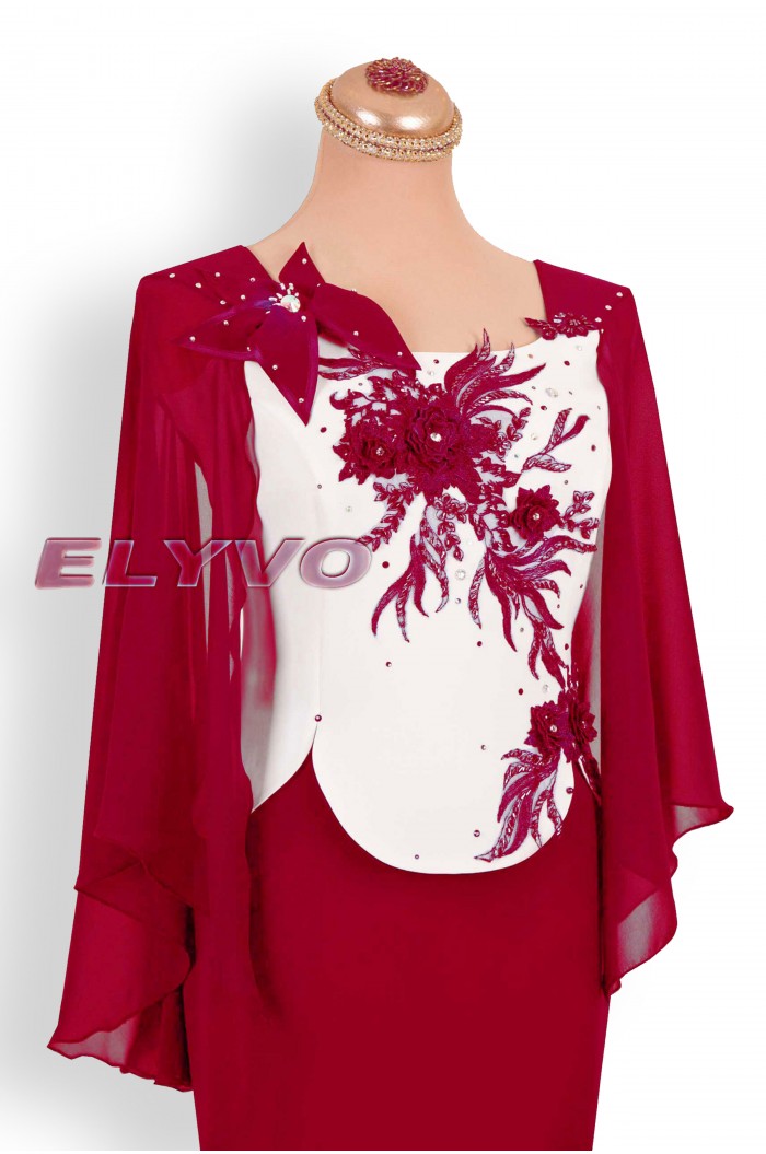 Rochie Midi de Seara Rosie. Costum de Ocazie Dama Marimi Mari xxl