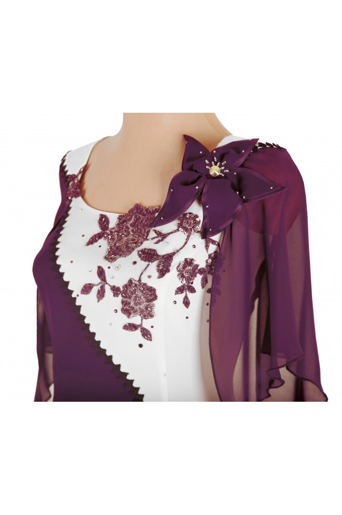 Rochie Romaneasca Eleganta Mov Marimi Mari si Ocazii Deosebite