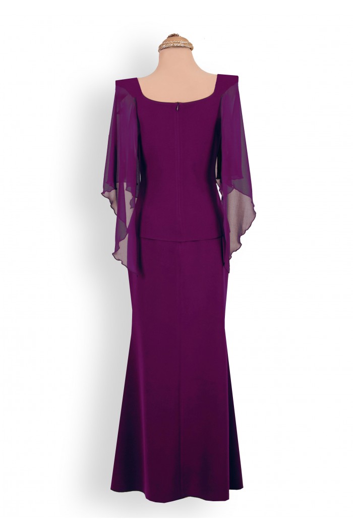 Rochie Romaneasca Eleganta Mov Marimi Mari si Ocazii Deosebite