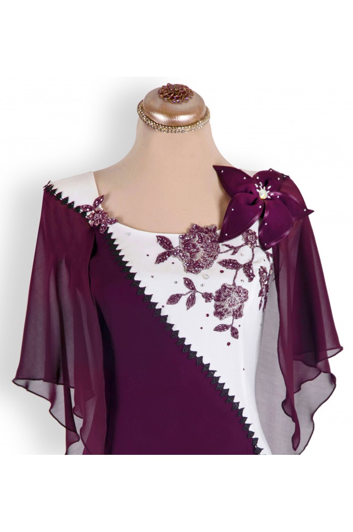 Rochie Romaneasca Eleganta Mov Marimi Mari si Ocazii Deosebite
