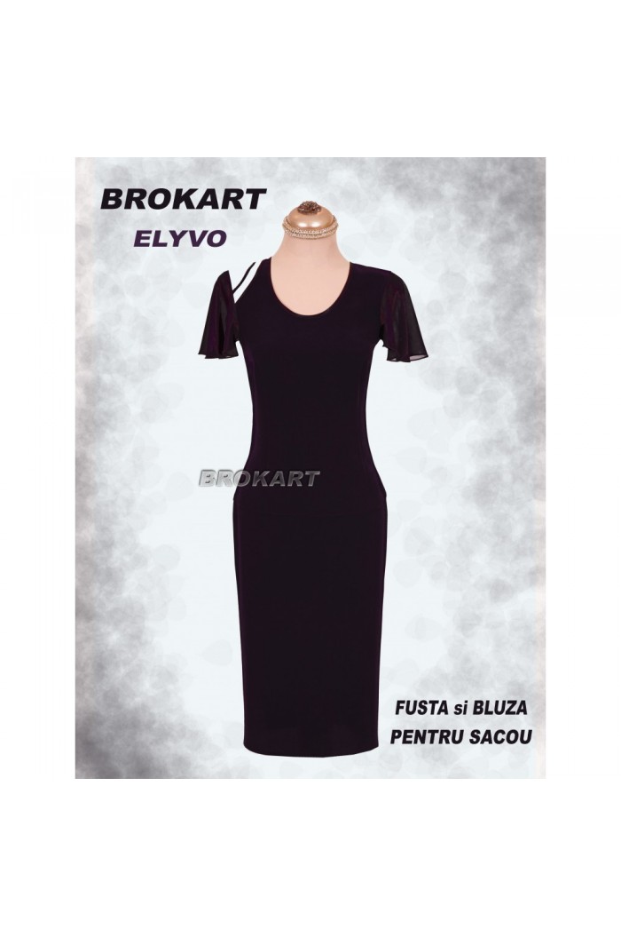 Costum Femei cu Dantela Alb cu Negru de Ocazie, Nunta, Soacra, Nasa