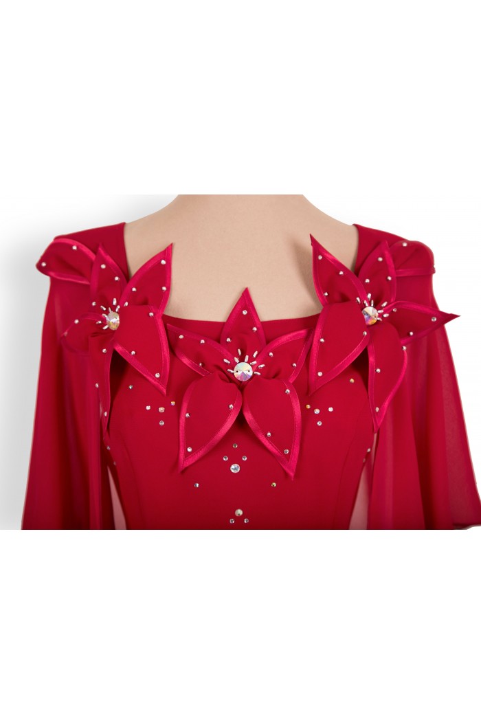 Rochie Lunga de Seara Eleganta cu Flori tip Sirena
