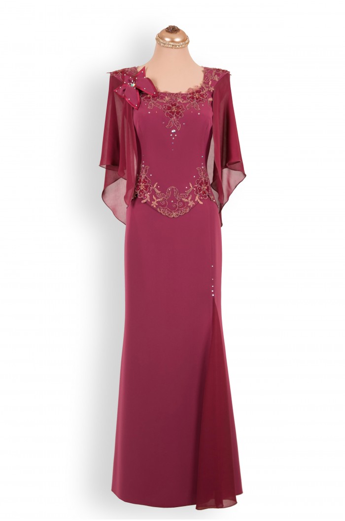 Rochie de Soacra Plamanie Eleganta Lunga pentru Marimi Mari xxl