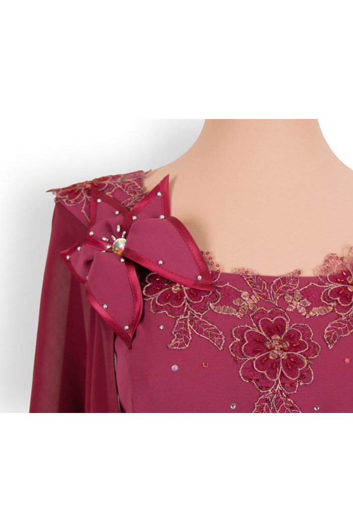 Rochie de Soacra Plamanie Eleganta Lunga pentru Marimi Mari xxl