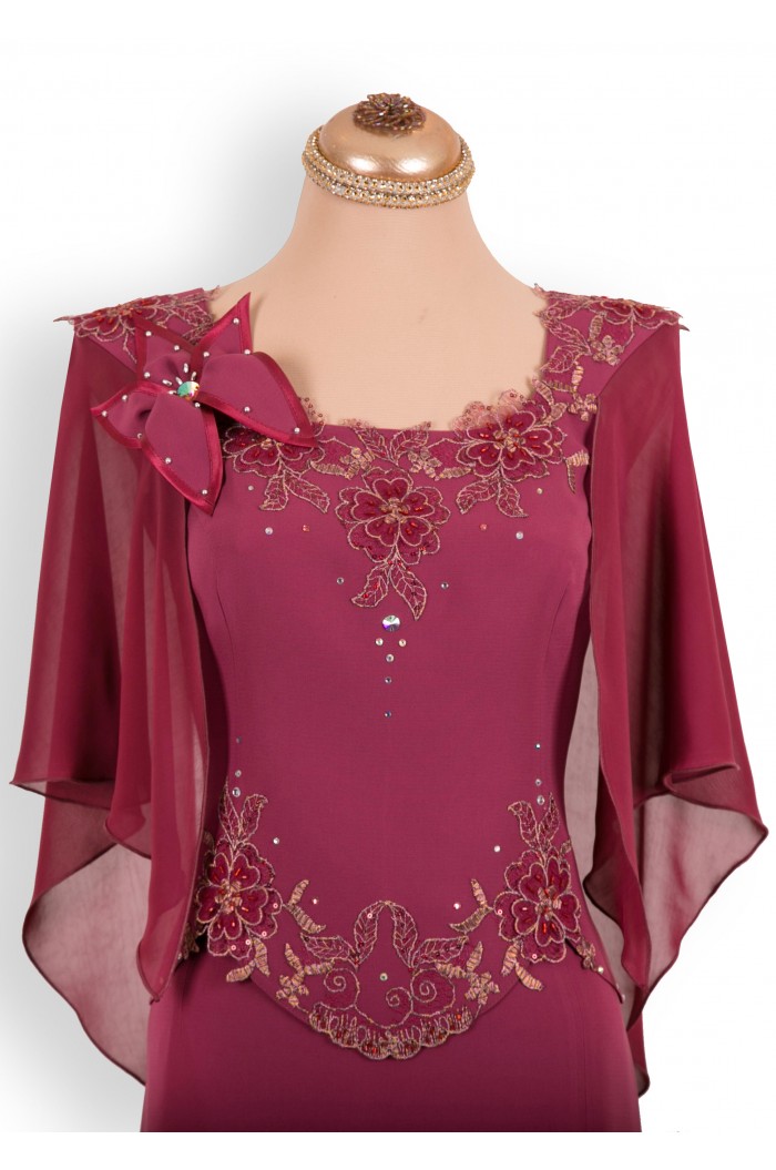 Rochie de Soacra Plamanie Eleganta Lunga pentru Marimi Mari xxl