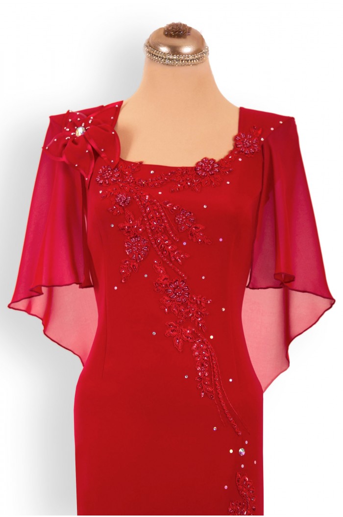 Rochie de Nasa Rosie Versatila Lunga XXL  pentru Ocazii si Nunti