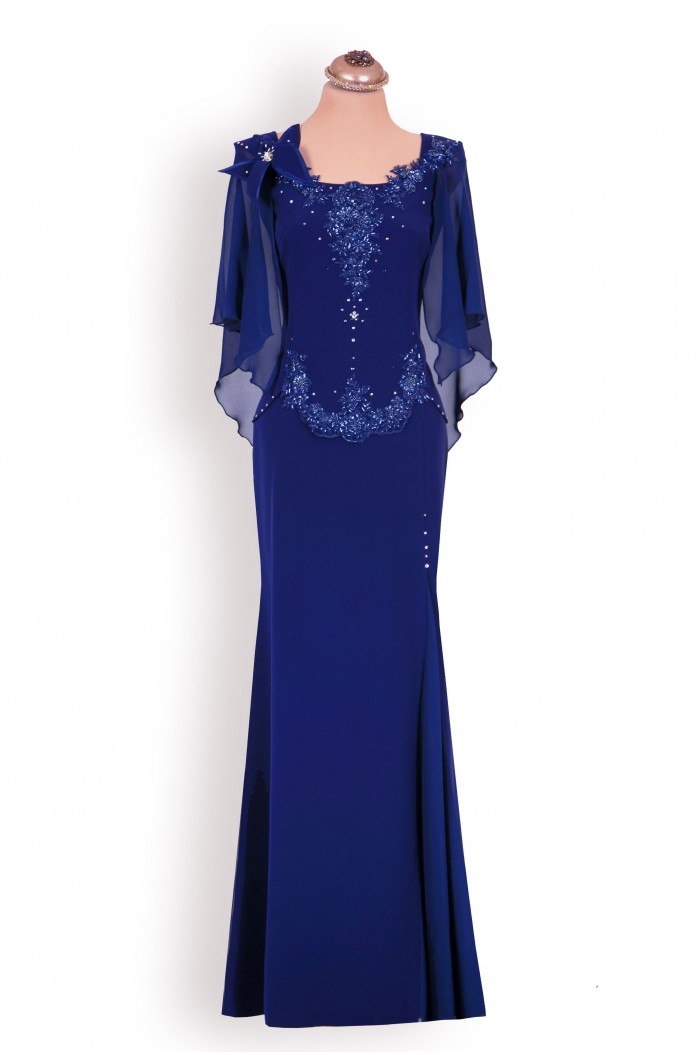 Rochie de Seara Bleumarin in 2 Piese pentru orice Marime si Ocazie