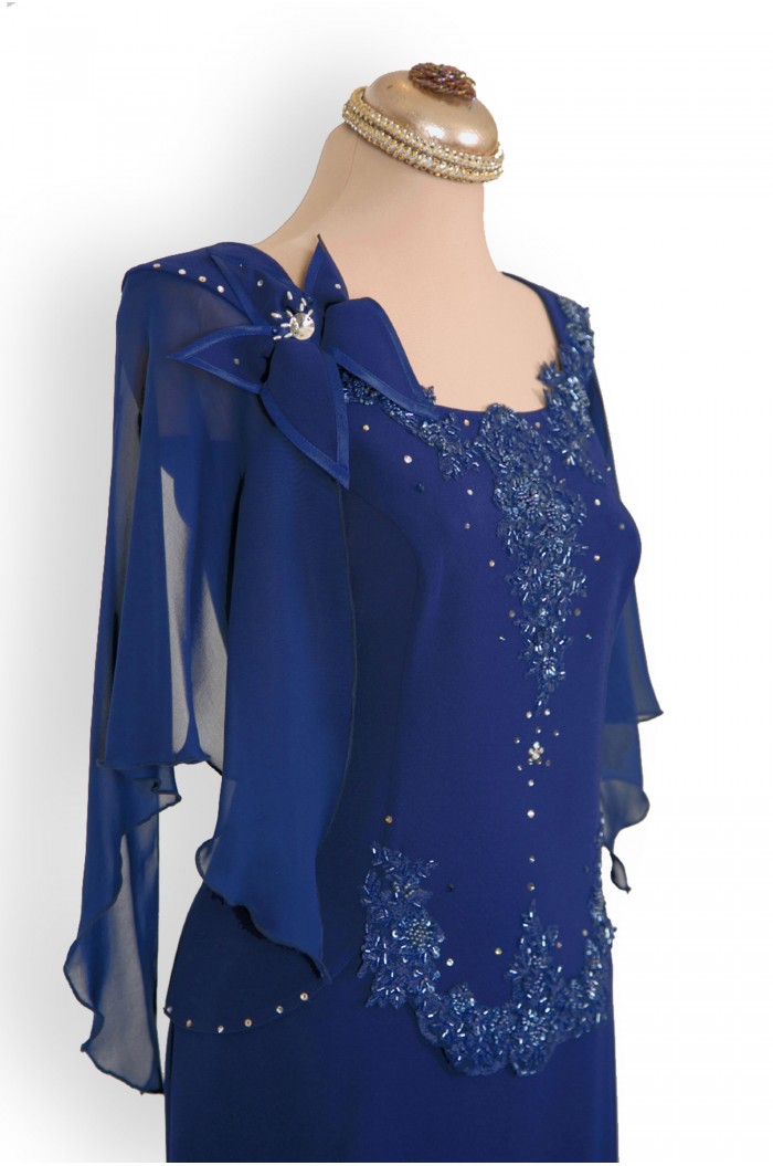 Rochie de Seara Bleumarin in 2 Piese pentru orice Marime si Ocazie